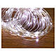 Battery Christmas lights, 200 cold white LED drops, pliable copper cable, 20 m, with remote s4