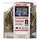 Battery Christmas lights, 200 cold white LED drops, pliable copper cable, 20 m, with remote s5