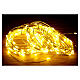 Battery Christmas lights, 200 warm white LED drops, pliable copper cable, 20 m, with remote s1