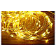 Battery Christmas lights, 200 warm white LED drops, pliable copper cable, 20 m, with remote s4