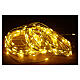 Battery Christmas lights, 200 warm white LED drops, pliable copper cable, 20 m, with remote s5