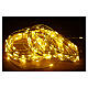 200 gotas led blanco cálido con control remoto cable 20 m cobre moldeable s5