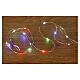 Battery Christmas lights, 200 multicoloured LED drops, pliable copper cable, 20 m, with remote s2