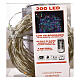 Battery Christmas lights, 200 multicoloured LED drops, pliable copper cable, 20 m, with remote s5