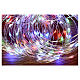 LED battery multicolored lights with remote control moldable copper wire 20 m s4