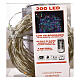 LED battery multicolored lights with remote control moldable copper wire 20 m s5