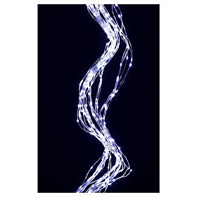Cascada 700 maxi gotas led blanco frío 2,5 m cable transparente juegos de luz y temporizador