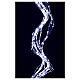 Waterfall 700 maxi drops ice white LED 2.5 m transparent cable light effects and timer s2