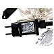 Waterfall 700 maxi drops ice white LED 2.5 m transparent cable light effects and timer s8