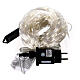 Cascade of 450 maxi cold white LED drops, 2.5 m, clear cable, light modes and timer s7