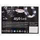 Cascade lumineuse 450 maxi gouttes LED blanc froid 2,5 m câble transparent jeux de lumières et minuteur s5