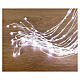 Cachoeira luminosa 200 maxi gotas LED branco frio 2 m cabo transparente jogos de luzes e temporizador s4