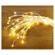 Cascade lumineuse 700 maxi gouttes LED blanc chaud 2,5 m câble transparent jeux de lumières et minuteur s4