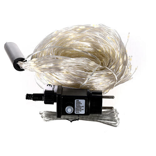 Waterfall 700 maxi drops LED transparent cable games light timer warm white 2.5 m 7