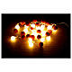 Guirlande lumineuse 150 cm pompons rouges 20 LEDs blanc chaud s4
