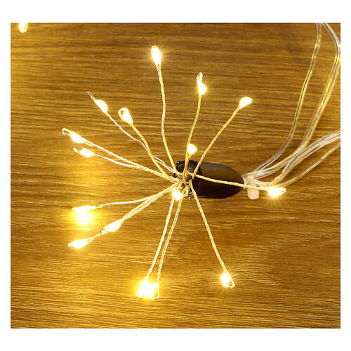 Set of 24 luminous dill tufts 4.6 m warm white nano LEDs with timer 2