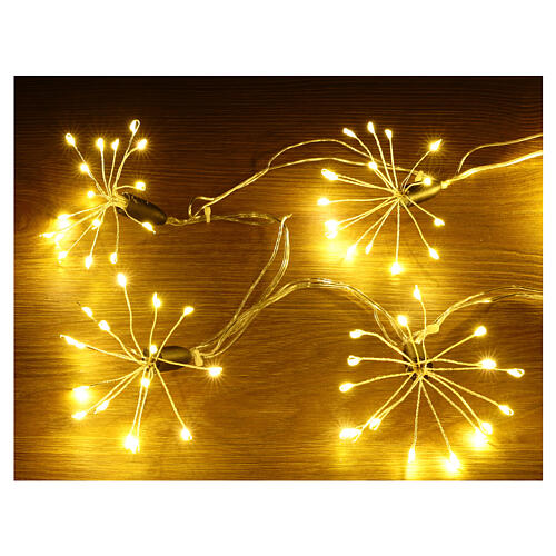 Set of 24 luminous dill tufts 4.6 m warm white nano LEDs with timer 4