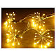 Set of 24 luminous dill tufts 4.6 m warm white nano LEDs with timer s4