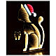 Infinity-Spiegel, Katze mit Weihnachtsgeschenk, 366 farbige LEDs, 80x50 cm s1