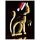 Infinity-Spiegel, Katze mit Weihnachtsgeschenk, 366 farbige LEDs, 80x50 cm s3