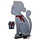 Gatto con regalo infinity light multicolore 366 LED 80x50 cm s5