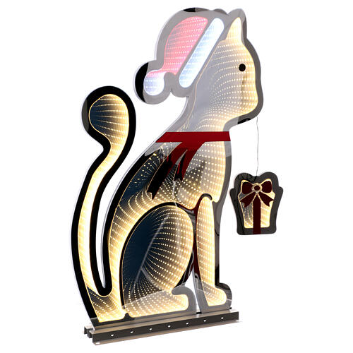 Cat with multicolor infinity light gift 366 LED 80x50 cm 4