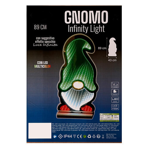 Gnomo illuminato multicolore Infinity Light 366 LED 80x40 cm 6