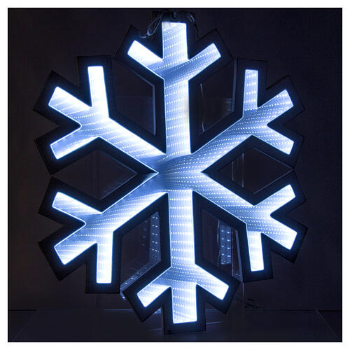 Snowflake, Infinity Light, 313 multicoloured LEDs, 24x24 in 1