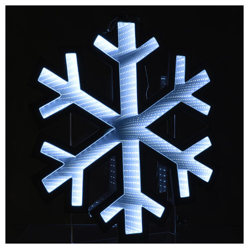 Snowflake, Infinity Light, 313 multicoloured LEDs, 24x24 in 4