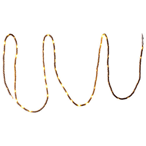 Juteseil mit Beleuchtung, 60 warmweiße LEDs, 5 m – für Außenbereich 2