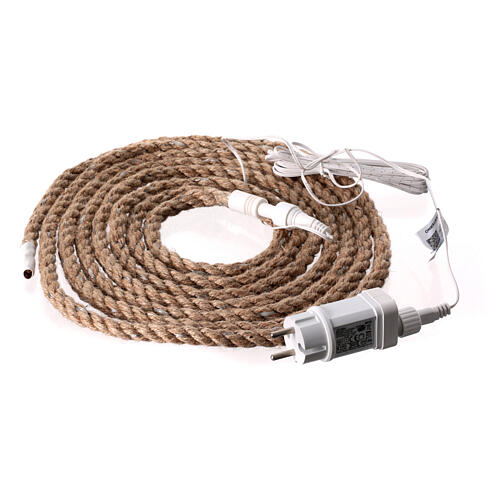 Juteseil mit Beleuchtung, 60 warmweiße LEDs, 5 m – für Außenbereich 5
