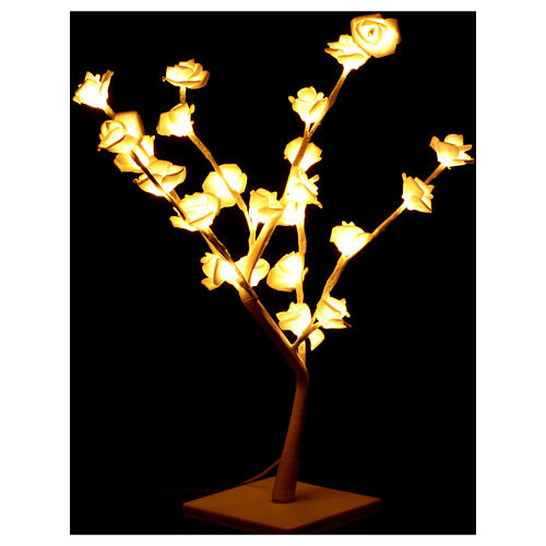 LED tree with roses, warm white, 20 in 1