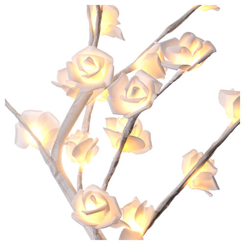 Arbre avec roses et LEDs blanc chaud 50 cm 4