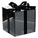 Caja regalo LED iluminada vidrio gris 12x12x12 cm s5