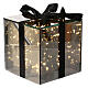 Smoked glass illuminated LED gift box 15x15x15 cm s1