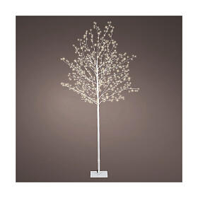Beleuchteter Baum, weiß, 150 cm hoch, 480 warmweiße MicroLEDs, für den Innen- und Außenbereich