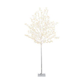 Beleuchteter Baum, weiß, 150 cm hoch, 480 warmweiße MicroLEDs, für den Innen- und Außenbereich