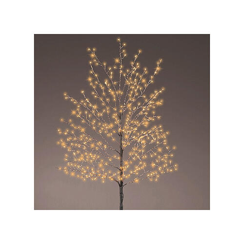 Lighted Christmas tree 150 cm extra warm light 480 micro LEDs black 3