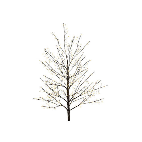Stylised black light tree of 60 in, 480 micro LED lights, warm white, in/outdoor 4
