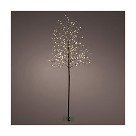Árvore luminosa preta 480 luzes micro LED branco quente 150 cm int/ext