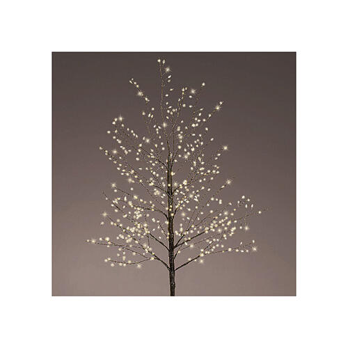 Árvore luminosa preta 480 luzes micro LED branco quente 150 cm int/ext 3