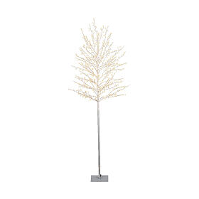 Árbol luminoso 180 cm navideño 720 micro LED blanco cálido int ext base metal