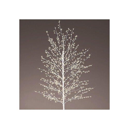 Árbol luminoso 180 cm navideño 720 micro LED blanco cálido int ext base metal 3