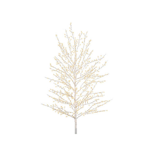 Árbol luminoso 180 cm navideño 720 micro LED blanco cálido int ext base metal 4