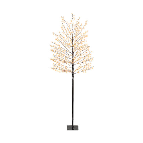 Árbol luminoso negro 180 cm 720 micro LED int ext blanco extra cálido 2