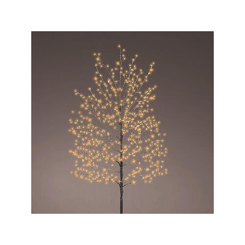 Árbol luminoso negro 180 cm 720 micro LED int ext blanco extra cálido 3