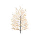 Árbol luminoso negro 180 cm 720 micro LED int ext blanco extra cálido s4