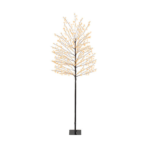 Árvore natalina preta 180 cm 720 luzes micro LED branco extra quente int/ext 2