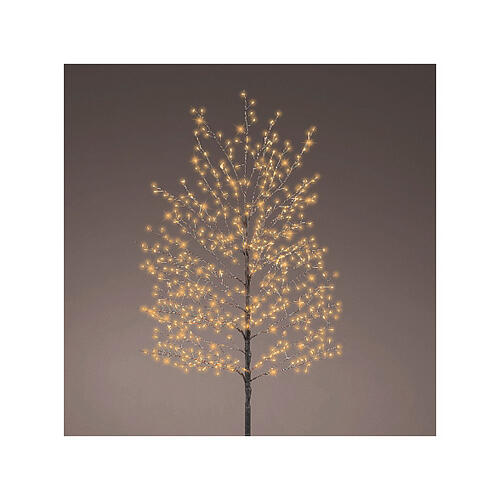 Árvore natalina preta 180 cm 720 luzes micro LED branco extra quente int/ext 3