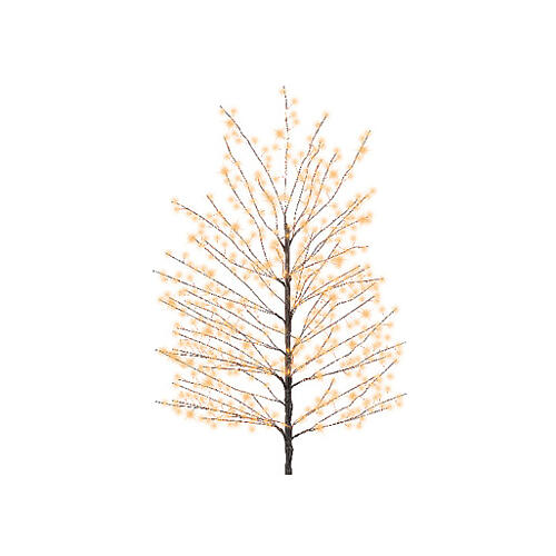 Árvore natalina preta 180 cm 720 luzes micro LED branco extra quente int/ext 4